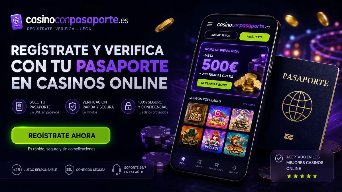 Registro con pasaporte en un casino online desde España